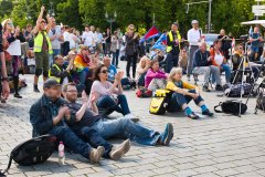 Friedensdemo vor dem Brandenburger Tor